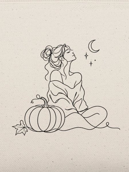Frau Silhouette Illustration Einstrichzeichnung