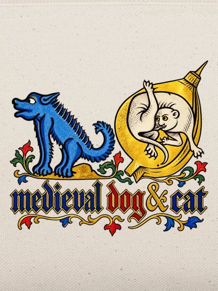 Mittelalterliche Hunde und Katzen