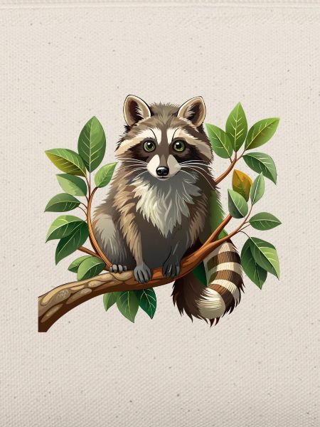 Waschbär im Ast