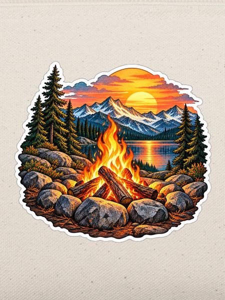 Lagerfeuer am Bergsee