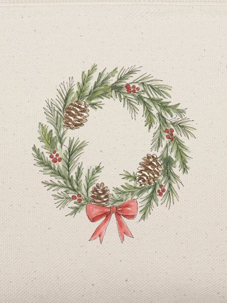 Rustikale Weihnachtskranz mit Tannenzapfen
