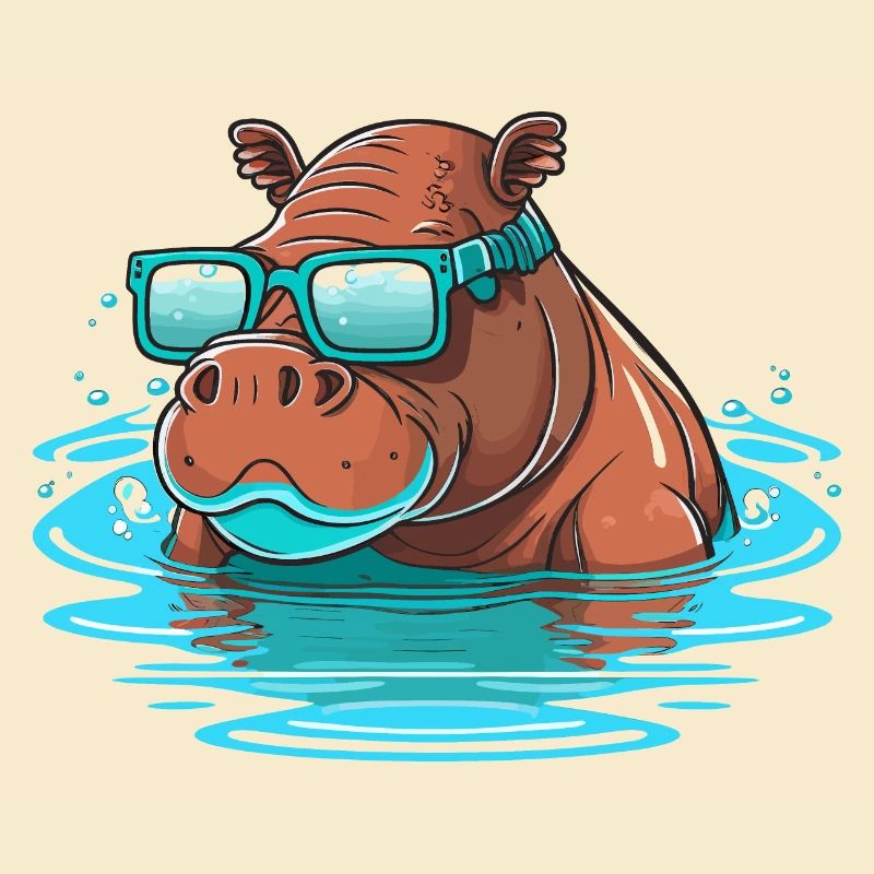 Nilpferd-Schwimmer