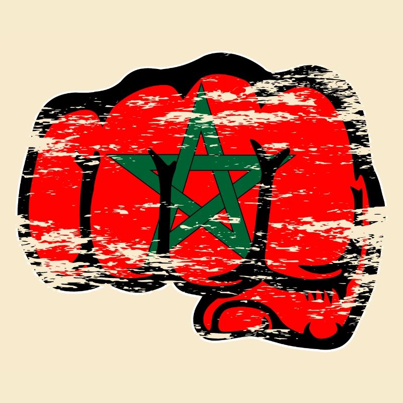 Marokko Flagge Hand Faust used