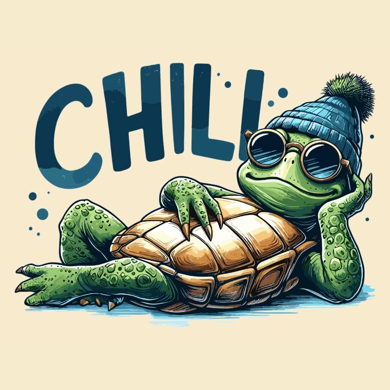 Chill Toad Turtle Cool Chill Gift