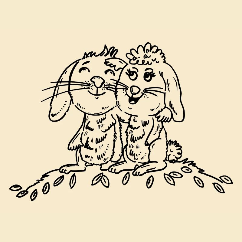 Mignons petits lapins de Pâques