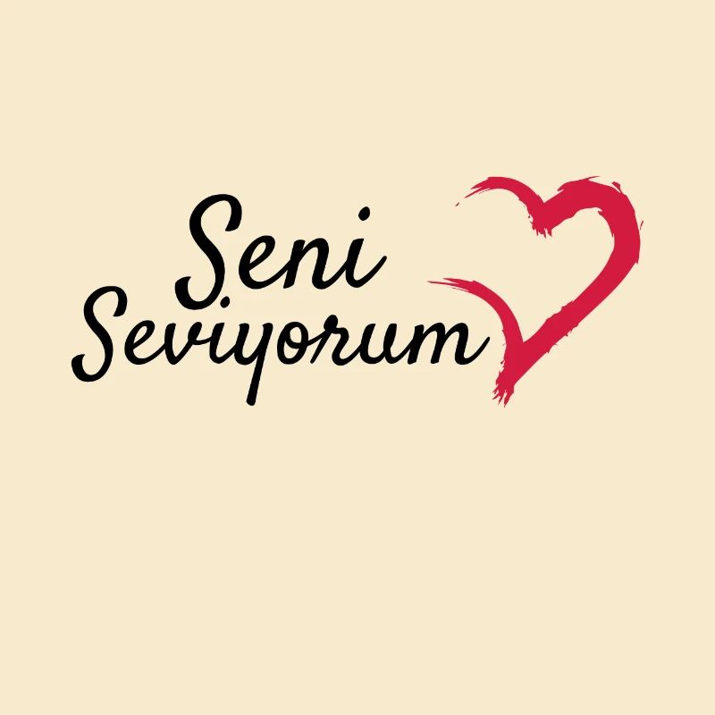 Seni Seviyorum auf Türkisch Geschenkidee Geschenk