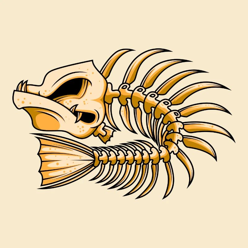 fish bones skeleton fish