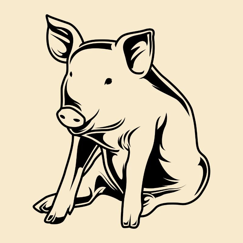 Schwein Sau Eber Silhouette