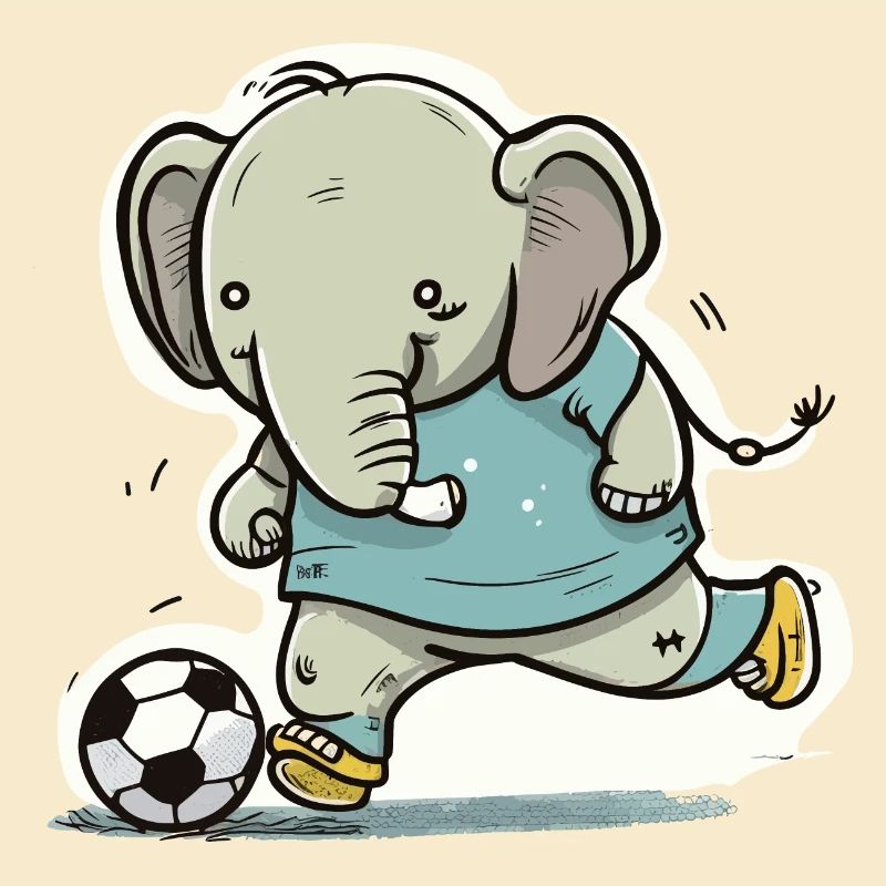 Fußball-versierter Elefant