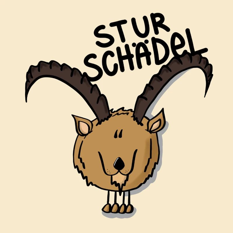 Steinbock Sturschädel