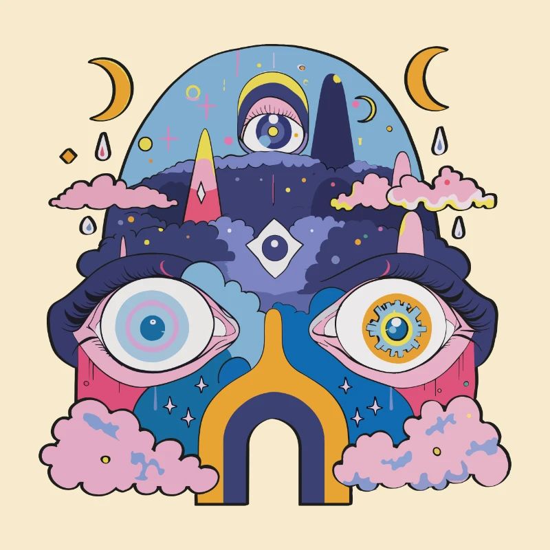 Psychedelischer Roboter