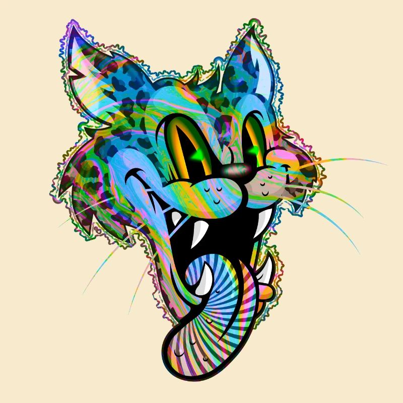 Leopard Comic Psychedelic