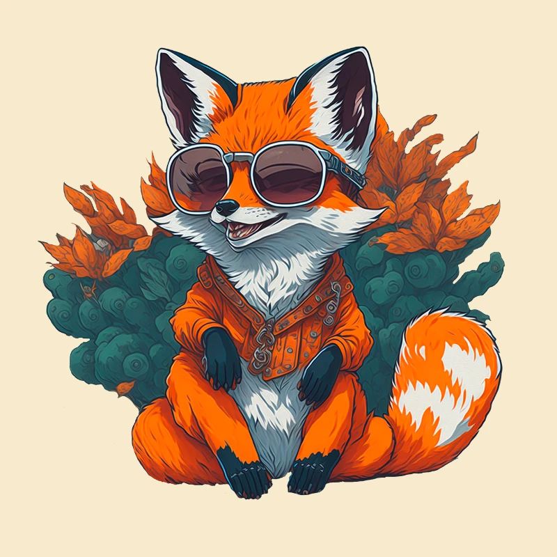 Cooler Fuchs mit Sonnenbrille