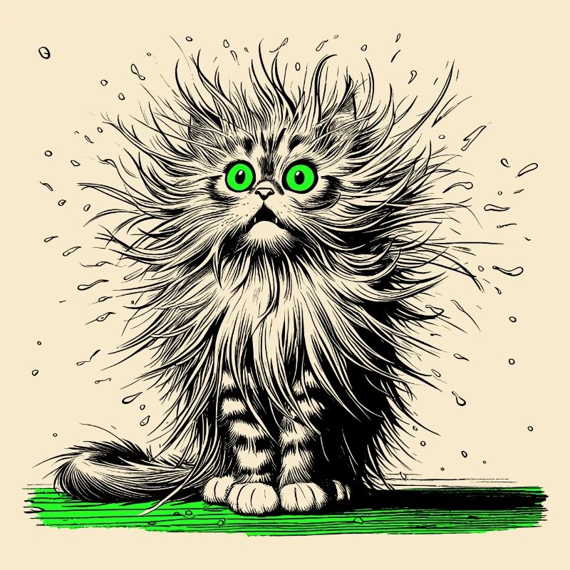 Katze, Comic, witzig, lustig