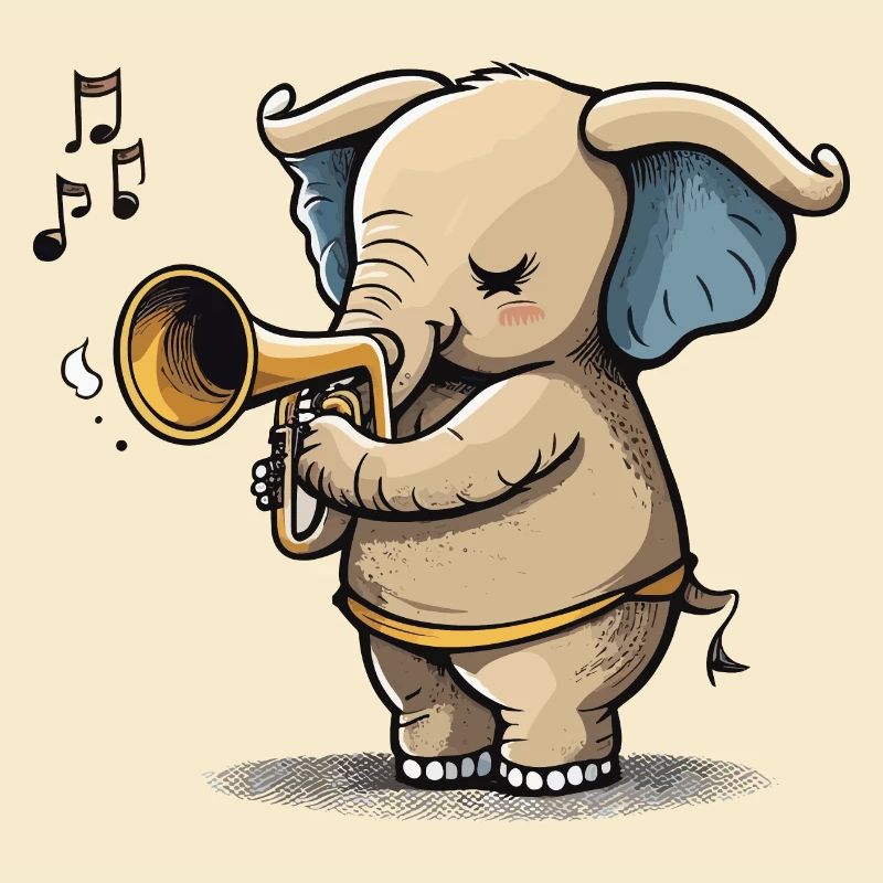 Éléphant trompette
