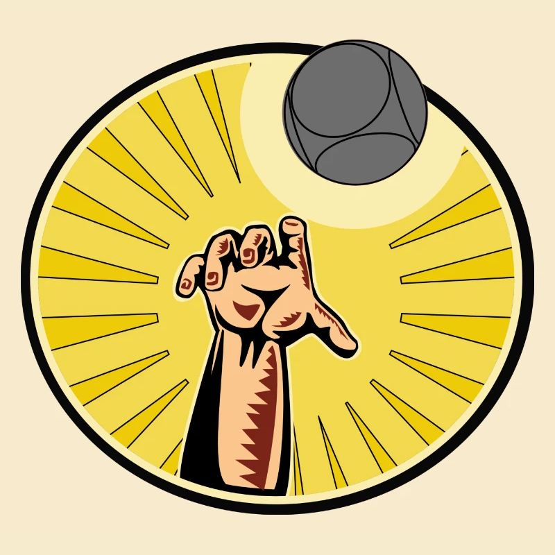 Boule Hand mit Boulekugel