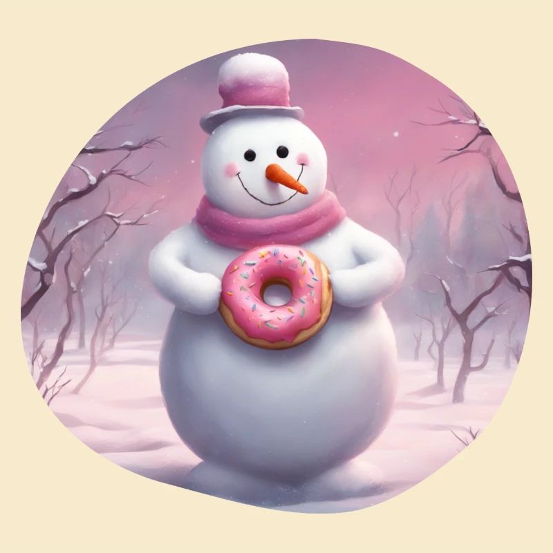 Schneemann mit Donut