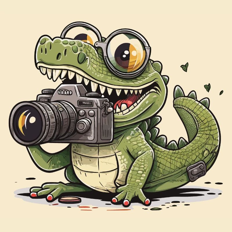Schnappschuss Glückliches Reptil