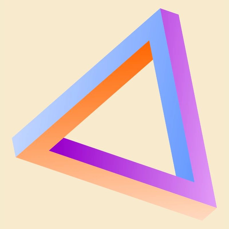 Illusion d'optique triangle impossible