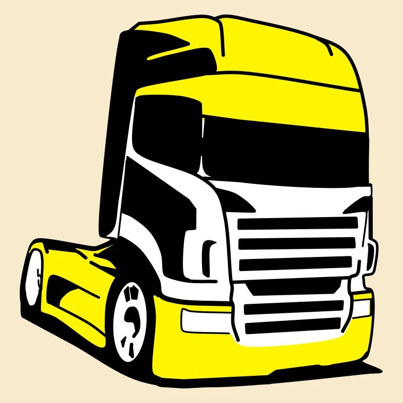Gelber Lkw Pop-Art