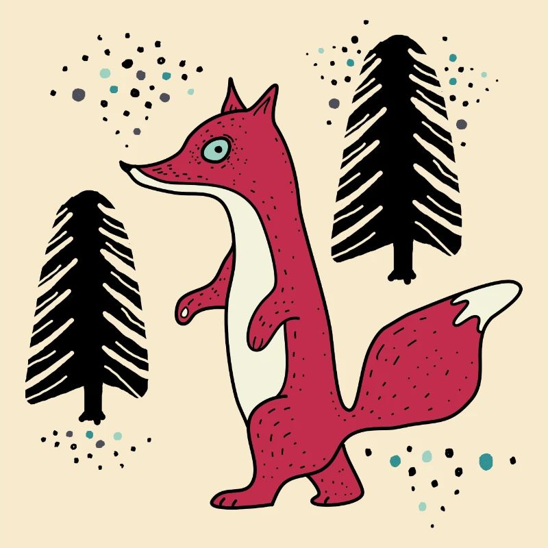 Der Fuchs schleicht durch den Wald