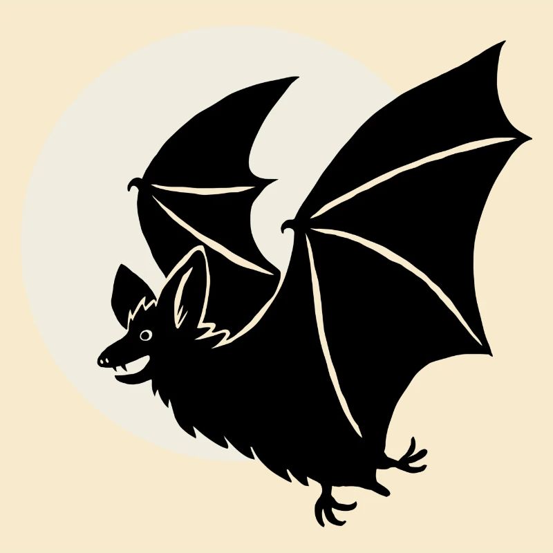 Fledermaus vor Mond
