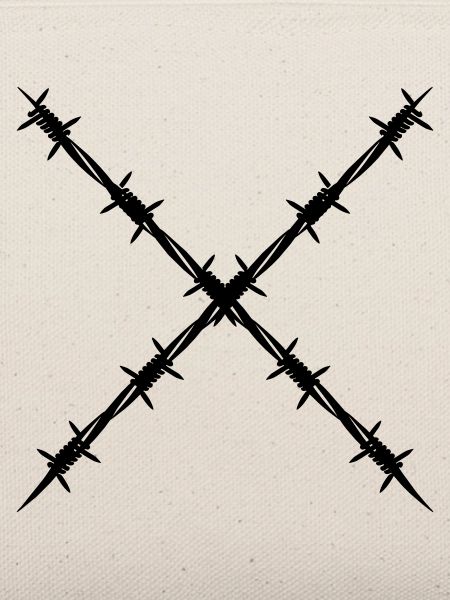 Barbed wire crossed
