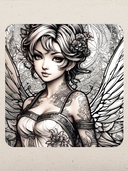 Niedlicher Engel mit Tattoos