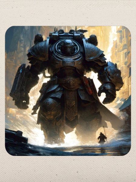 Dunkler Cyborg Android Krieger