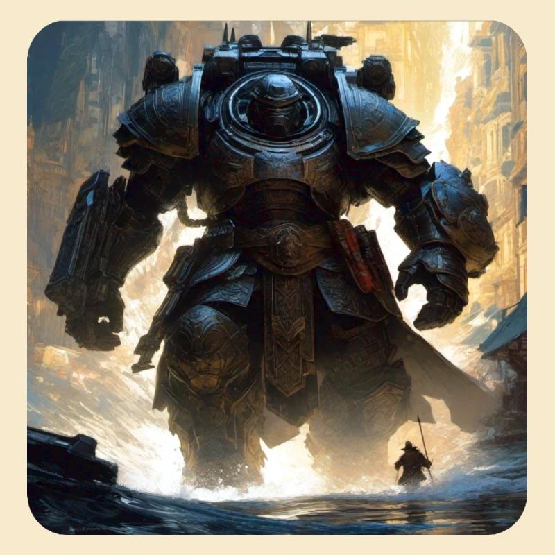 Dunkler Cyborg Android Krieger