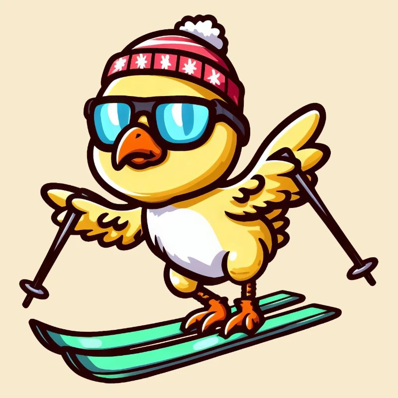 Chicken Chicks on Skis - Cuter
