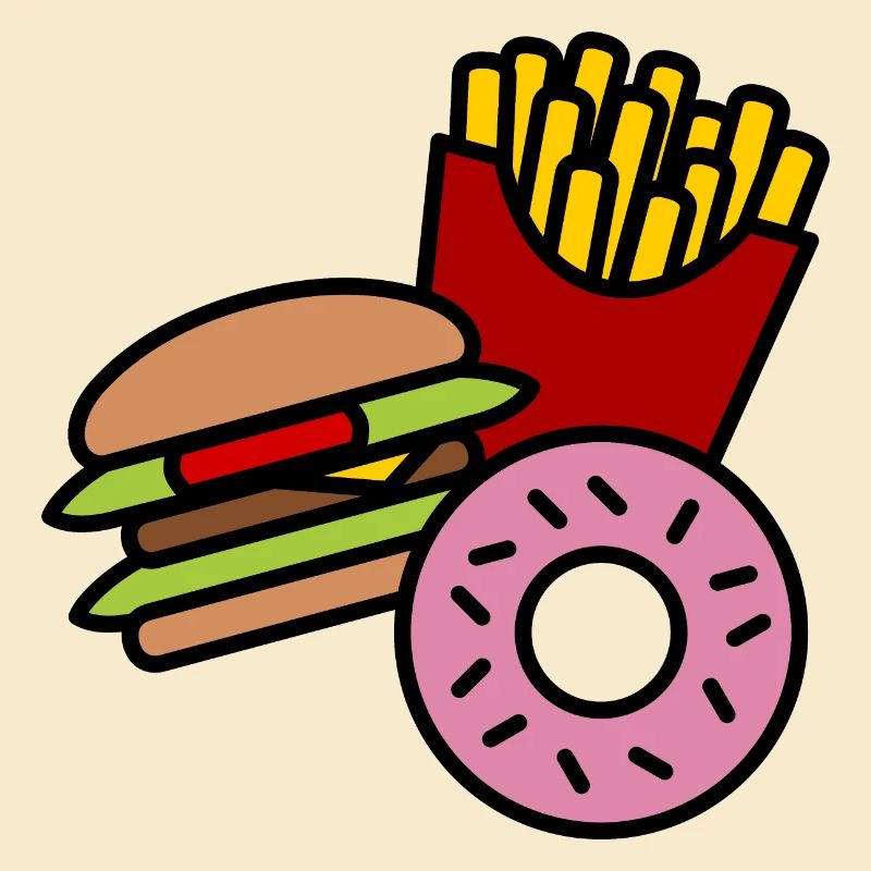 Pommes Burger Donut
