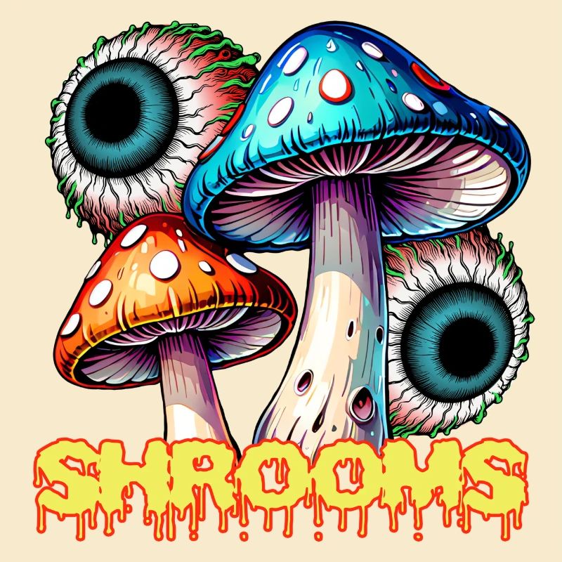 Champignons Psychédéliques Illusion Oeil Art
