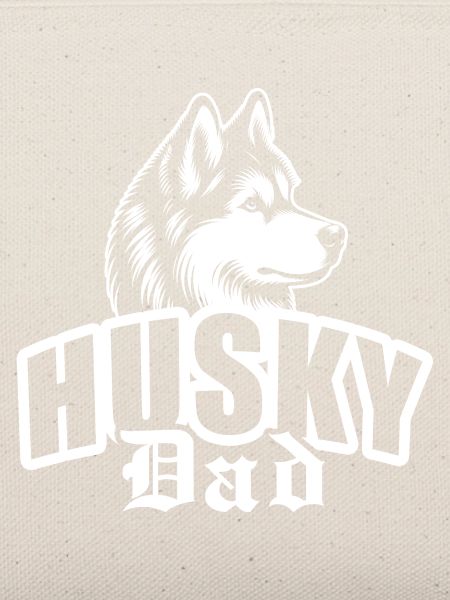 "Husky Dad" mit Hundekopf