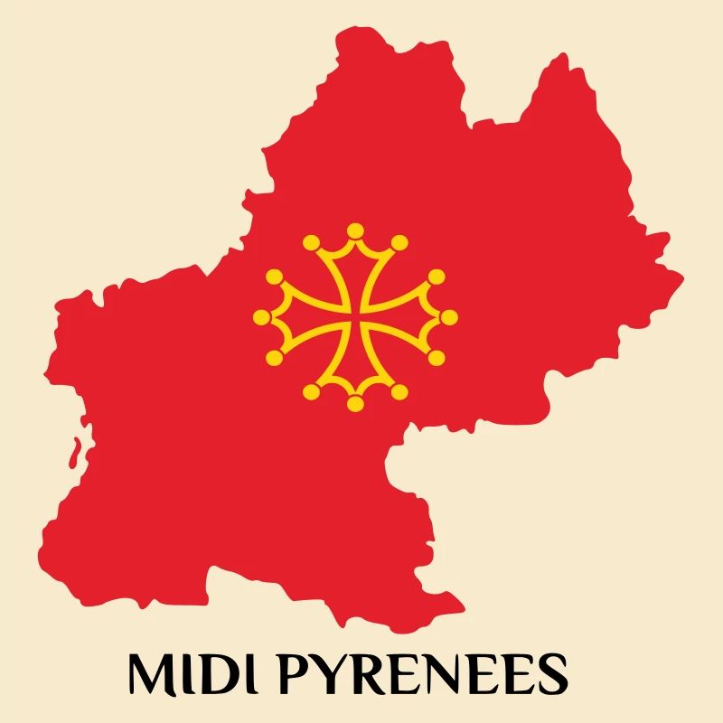 Karte der Midi-Pyrénées
