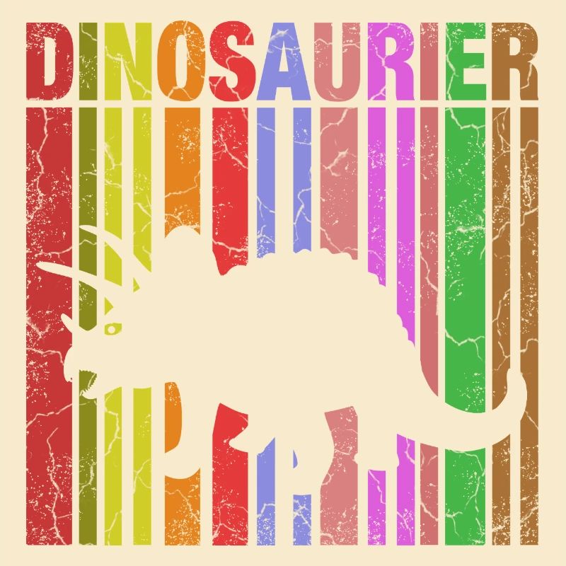 Dinosaurier Silhouette mit Farbdetails