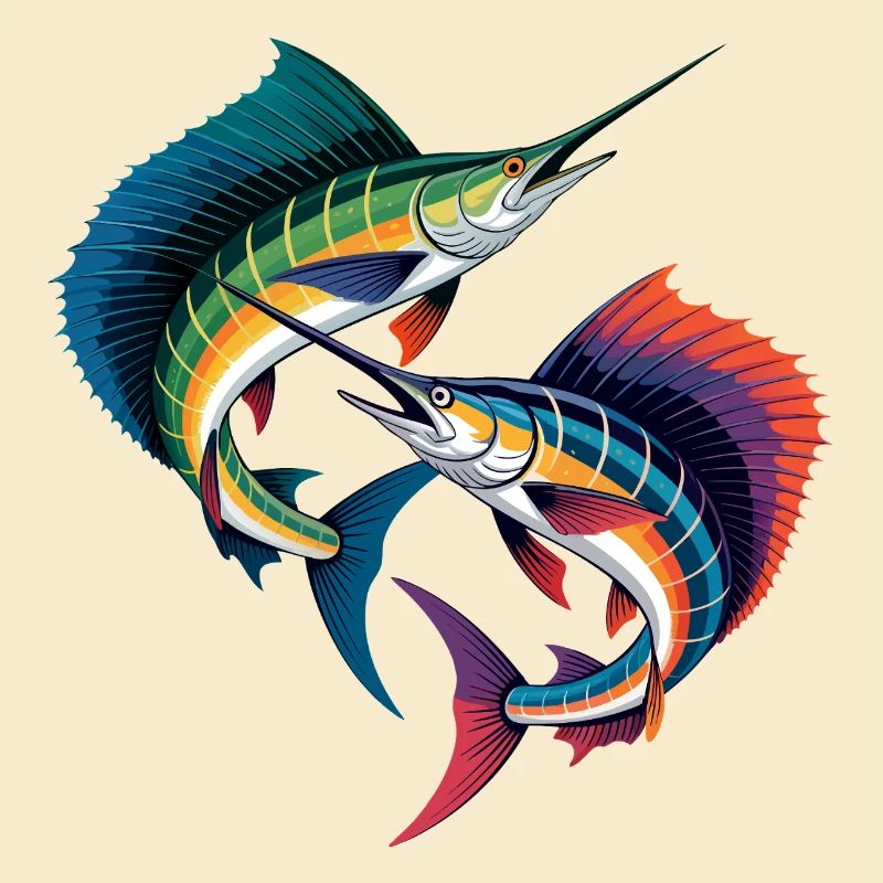 Doppelter Bunter Marlin