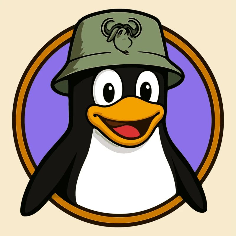 Tux Linux + GNU Hut