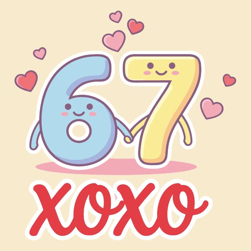 6 7 Sechs Sieben Valentinstag Meme Herz Niedlich 