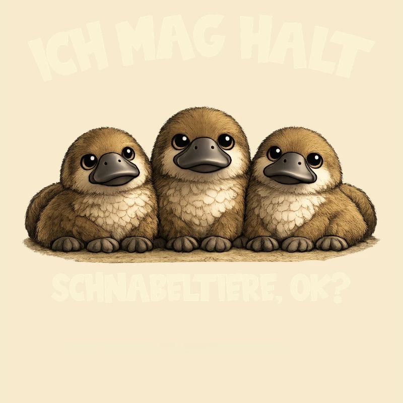 Schnabeltier Lustiges Tier Statement