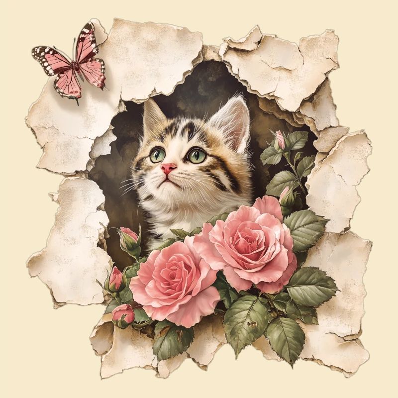 Cat with Butterfly