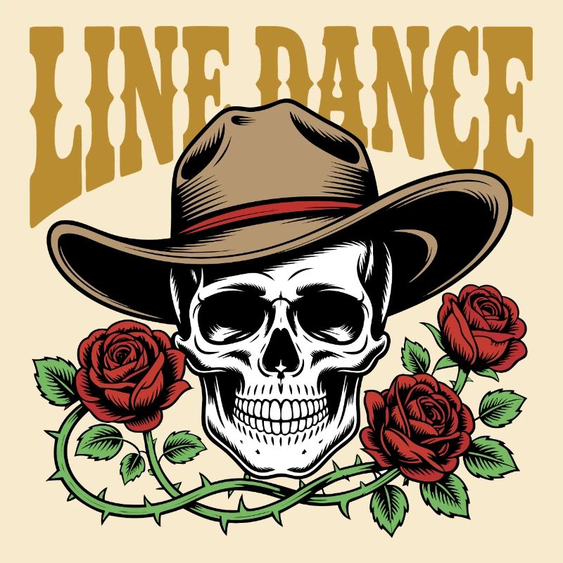 Line Dance Skull & Roses