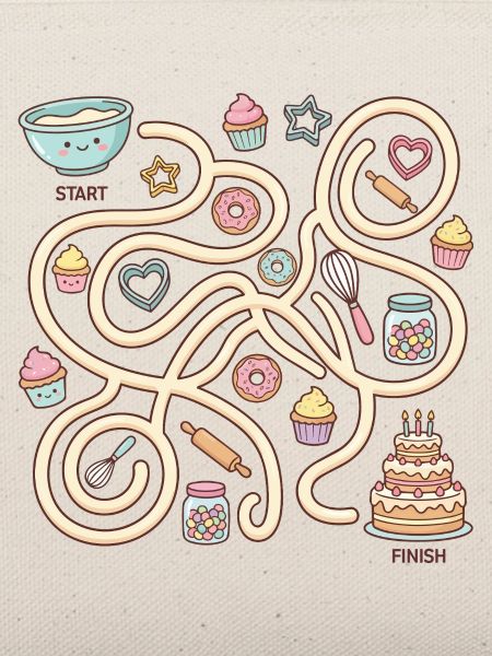 Magisches Bäckerei-Challenge Interaktives Labyrinth