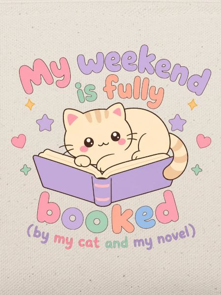 Bücherwurm-Katzen-Mama-Buch Tok Reading