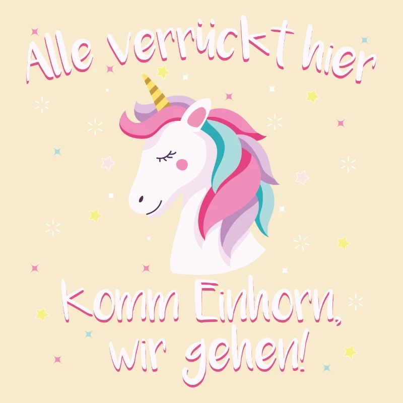 Einhorn Einhörner Mädchen Spruch Kinder Geschenk