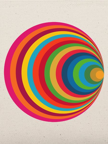 Bunte Kreis Design Graphik- zwei