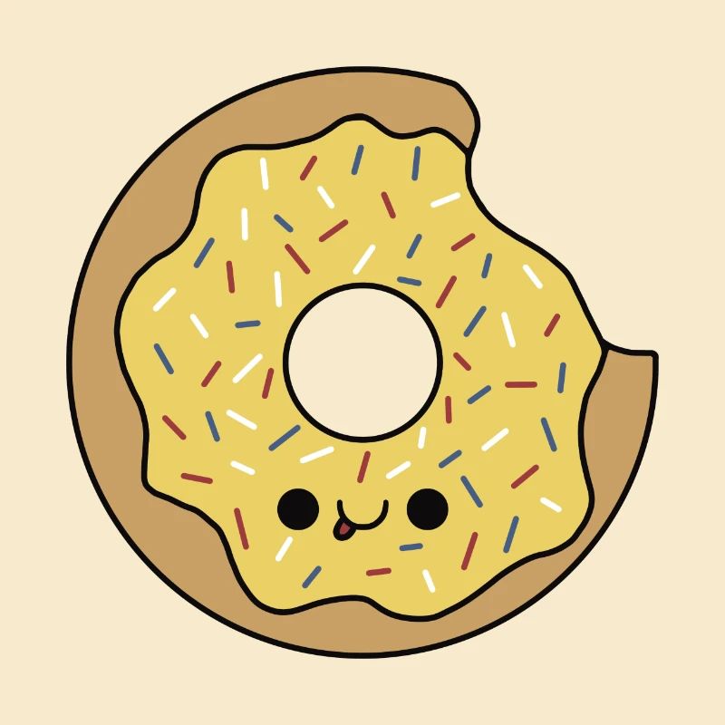 Mignon beignet au citron Kawaii