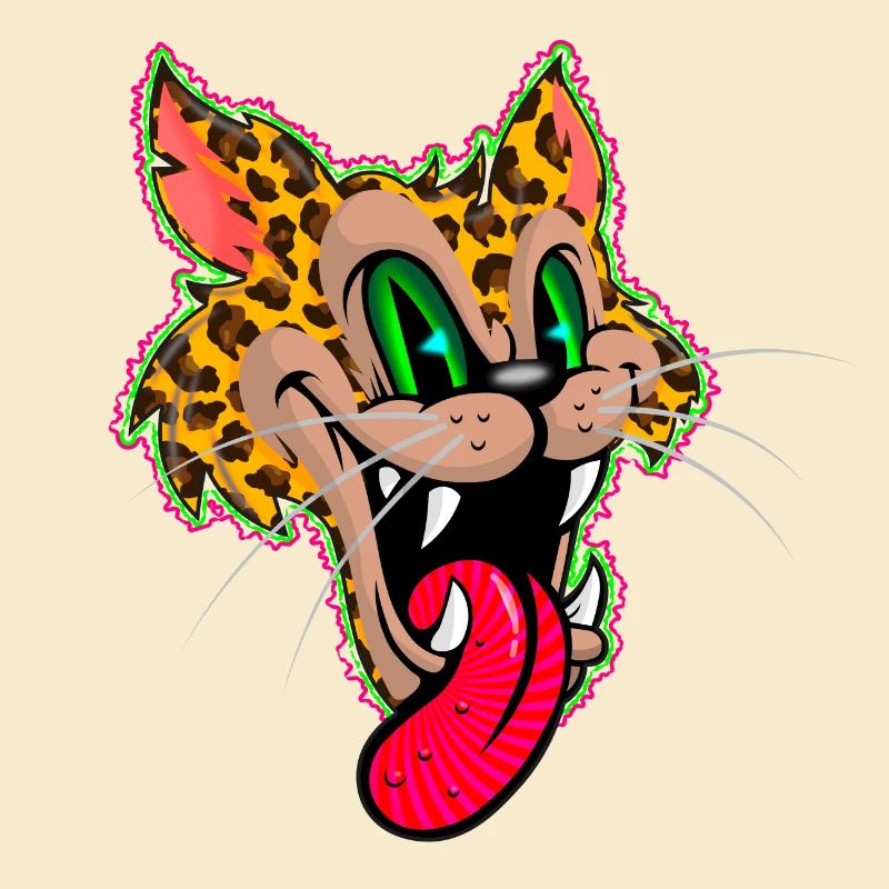 Leopard Comic Psychedelisch