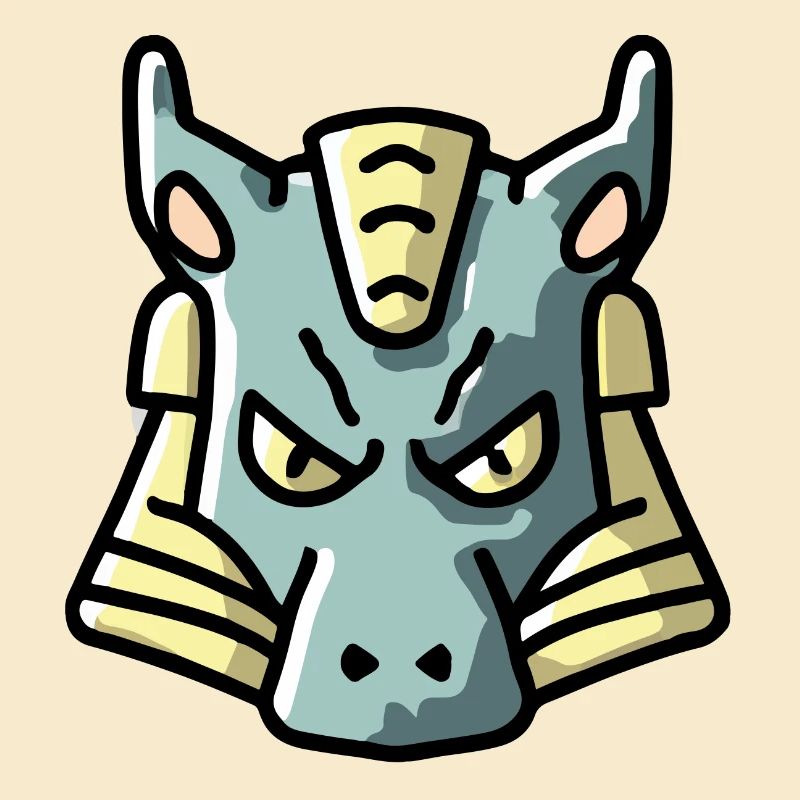 Finter dreinblickender Drache