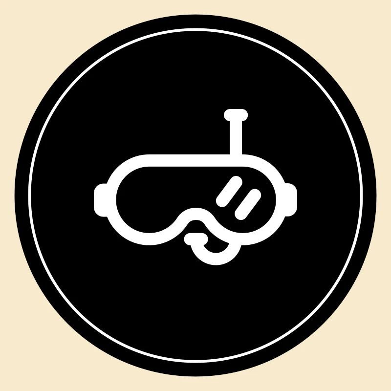 Diving goggles circle